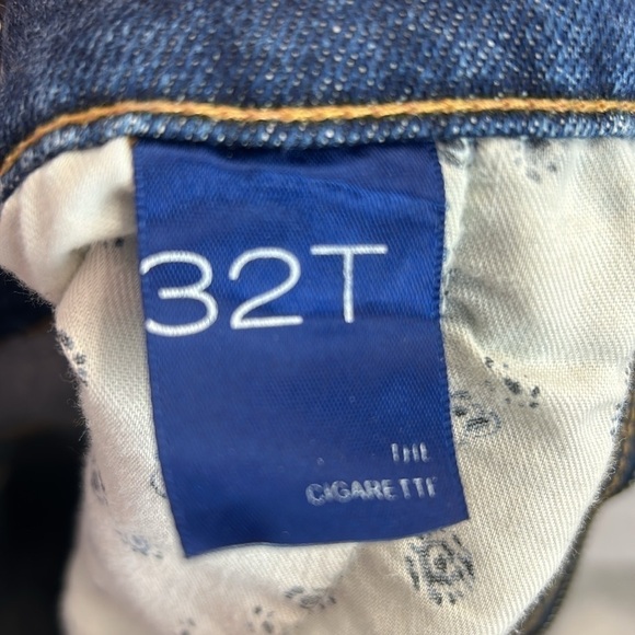 Pilcro by Anthropologie Cigarette High Rise Distressed Blue Jeans 32T EUC - Picture 10 of 14